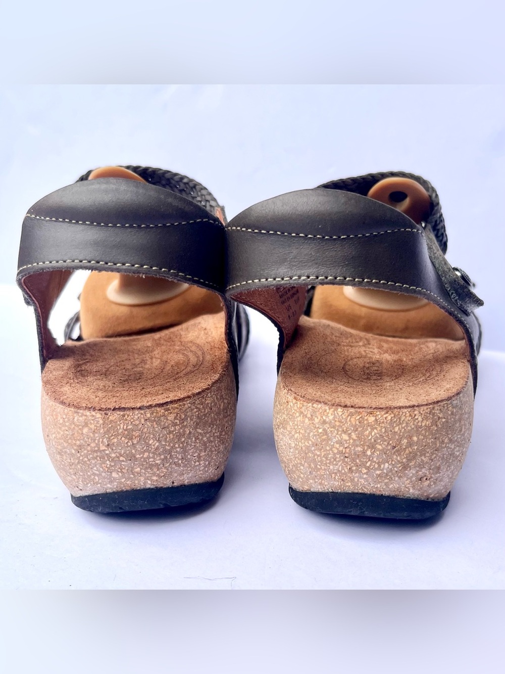 Taos Trulie Leather Sandals Comfort Shoes Braided Strap Boho Slingback 39 8-8.5 - Picture 9 of 13